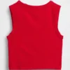 Nahtloses, geripptes, kurzes Tanktop