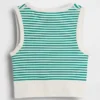 Nahtloses, geripptes, kurzes Tanktop