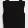Nahtloses, geripptes, kurzes Tanktop