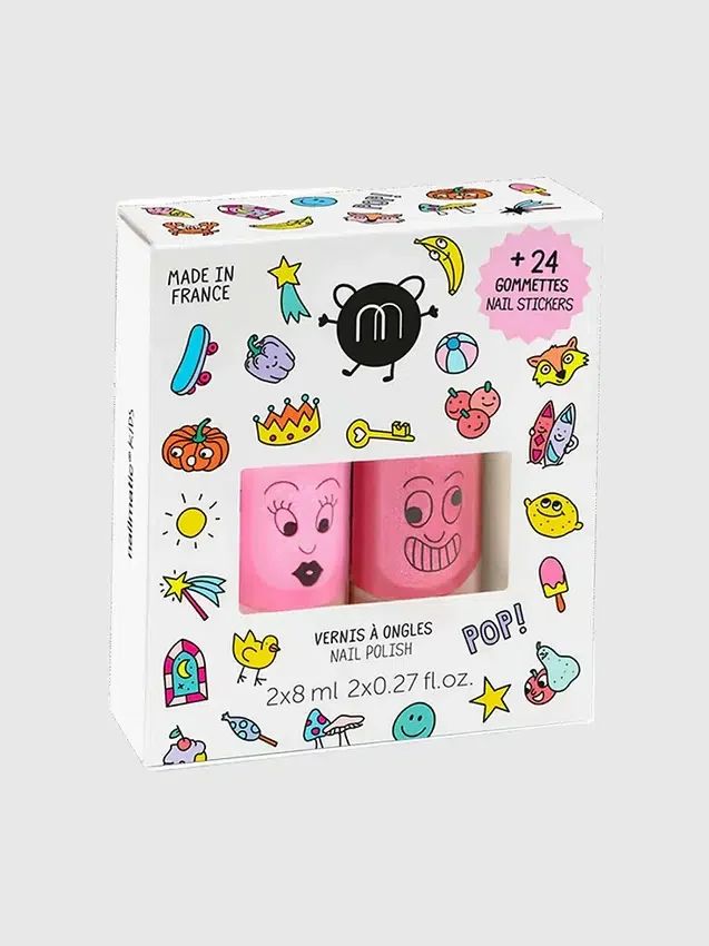 Nailmatic Nagellack- und Nagelsticker-Pop-Set