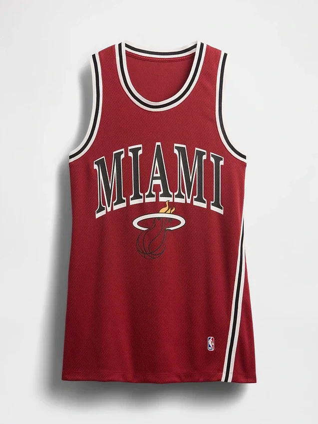 NBA Miami Heat Mini-Kleid aus recyceltem Jersey