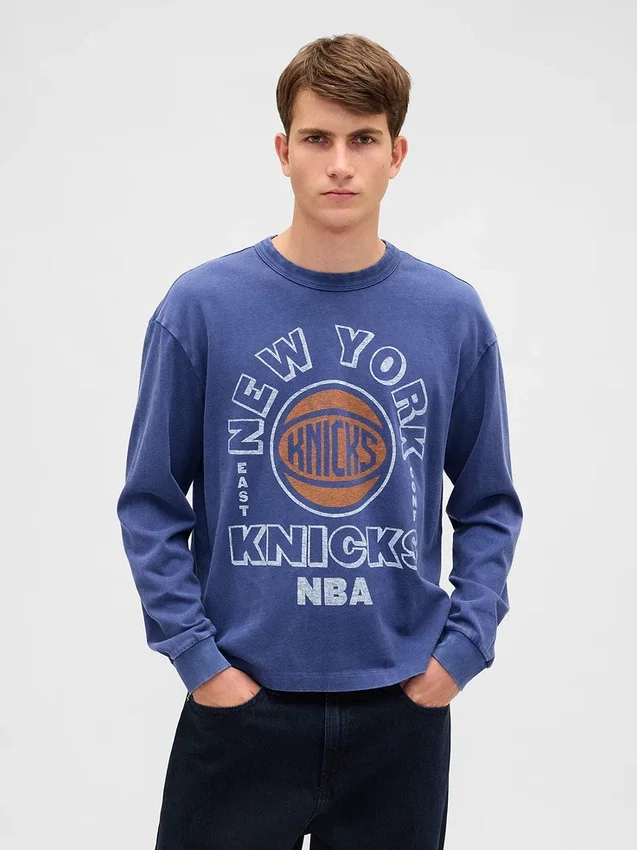 NBA New York Knicks Crop-T-Shirt mit Grafik
