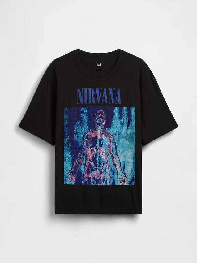 Nirvana Heavyweight Crop-T-Shirt mit Grafik