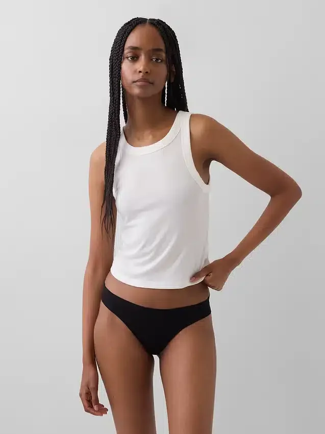 No-Show-Bikini aus Bio-Stretch-Baumwolle