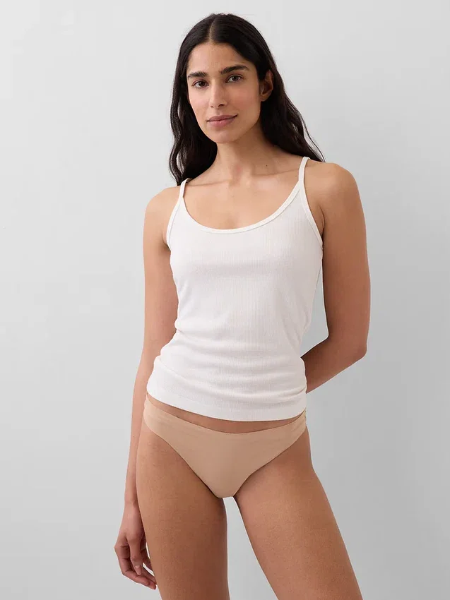 No-Show-Bikini aus Bio-Stretch-Baumwolle