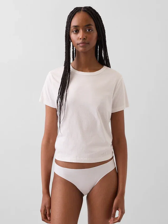 No-Show-Bikini aus Bio-Stretch-Baumwolle