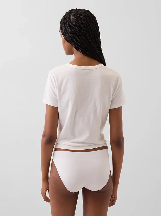 No-Show-Bikini aus Bio-Stretch-Baumwolle