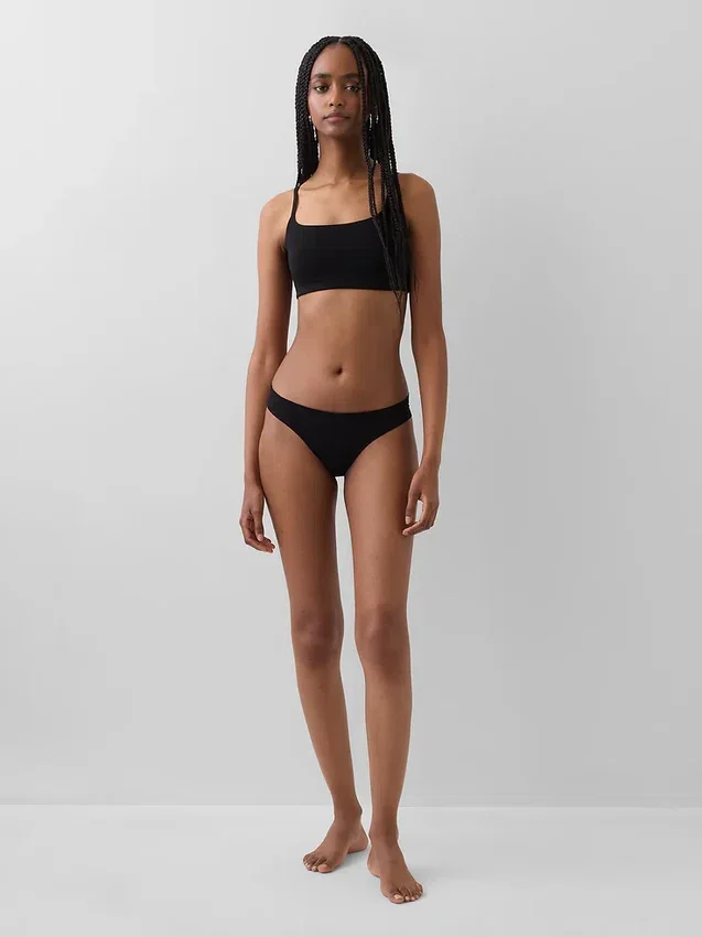 No-Show-Bikini aus Bio-Stretch-Baumwolle