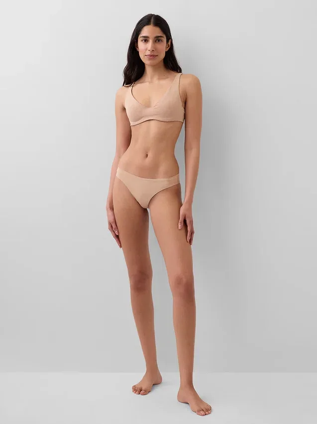 No-Show-Bikini aus Bio-Stretch-Baumwolle