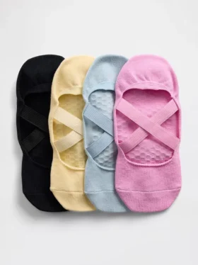 No-Show-Socken mit rutschfester Sohle (4er-Pack)