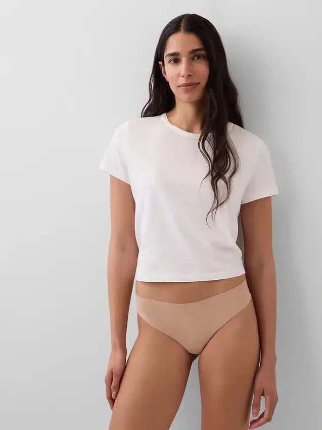 No-Show-Tanga aus Bio-Stretch-Baumwolle