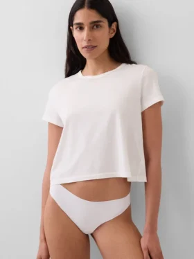 No-Show-Tanga aus Bio-Stretch-Baumwolle