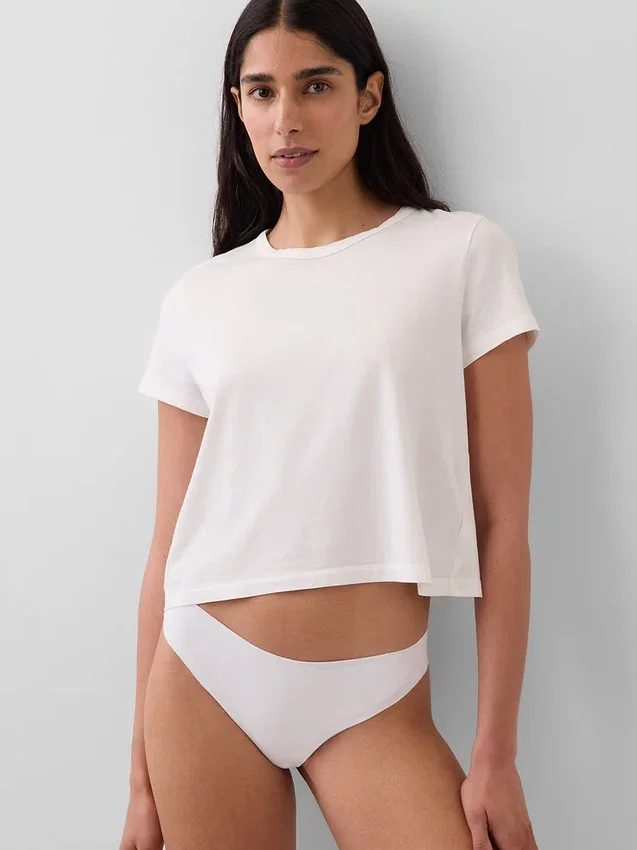 No-Show-Tanga aus Bio-Stretch-Baumwolle