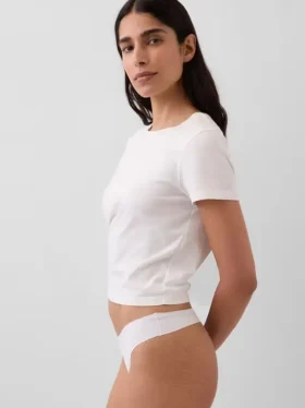 No-Show-Tanga aus Bio-Stretch-Baumwolle