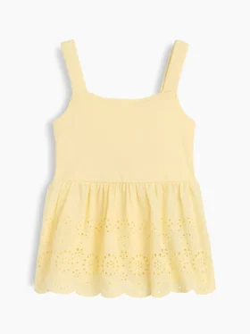 Oberteil für Baby & Kleinkind mit Lochstickerei am Saum