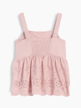 Oberteil für Baby & Kleinkind mit Lochstickerei am Saum