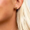 Ohrstecker mit Pfotenabdruck und Schraubverschluss