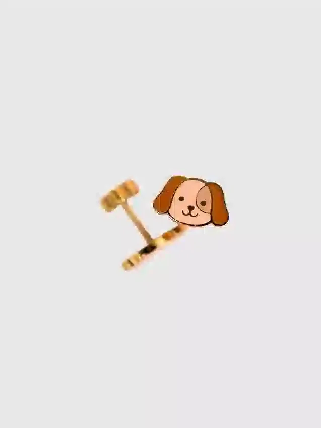 Ohrstecker mit Schraubverschluss „Hund“