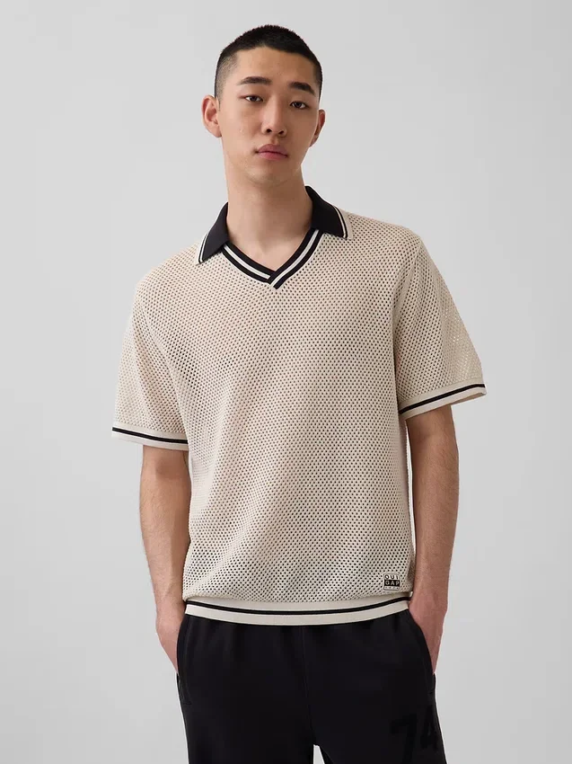 Ouigap Mesh-Poloshirt-Pullover