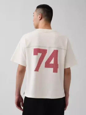 Ouigap Schweres Crop-T-Shirt mit Logo