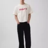 Ouigap Schweres Crop-T-Shirt mit Logo