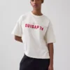 Ouigap Schweres Crop-T-Shirt mit Logo