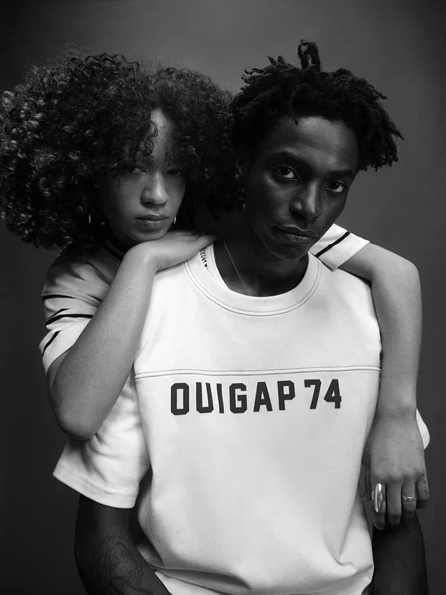 Ouigap Schweres Crop-T-Shirt mit Logo