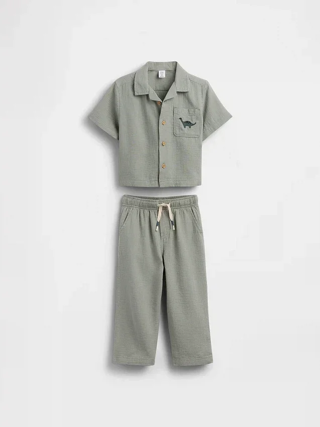 Outfit-Set aus Baumwollgaze für Baby & Kleinkind