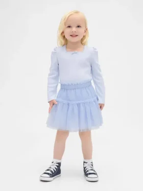 Outfit-Set für Baby & Kleinkind aus Rippstrick und Tüll