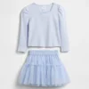 Outfit-Set für Baby & Kleinkind aus Rippstrick und Tüll