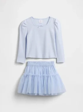Outfit-Set für Baby & Kleinkind aus Rippstrick und Tüll