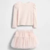 Outfit-Set für Baby & Kleinkind aus Rippstrick und Tüll