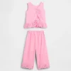 Outfit-Set für Baby & Kleinkind mit Lochstickerei und Rüschen