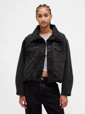 Oversize-Cocoon-Jacke aus Denim