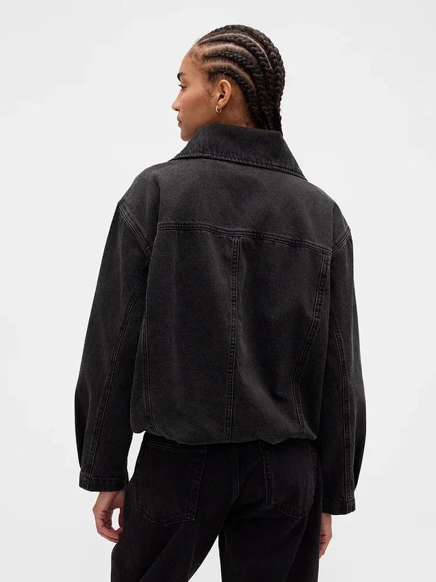 Oversize-Cocoon-Jacke aus Denim