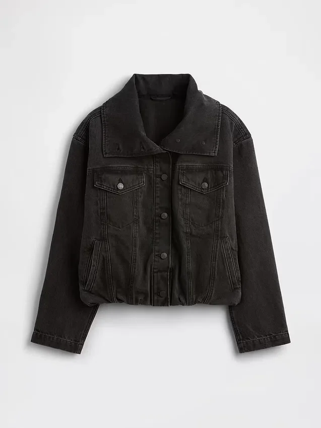 Oversize-Cocoon-Jacke aus Denim