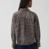 Oversize-Crop-Hemd aus Bio-Baumwollpopeline