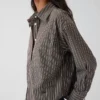 Oversize-Crop-Hemd aus Bio-Baumwollpopeline