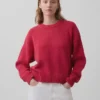 Oversize-Crop-Pullover aus 100 % Baumwolle