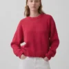 Oversize-Crop-Pullover aus 100 % Baumwolle