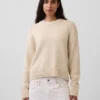 Oversize-Crop-Pullover aus 100 % Baumwolle