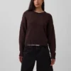 Oversize-Crop-Pullover aus 100 % Baumwolle