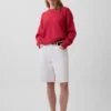 Oversize-Crop-Pullover aus 100 % Baumwolle