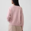 Oversize-Crop-Pullover aus 100 % Baumwolle