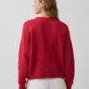 Oversize-Crop-Pullover aus 100 % Baumwolle