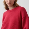 Oversize-Crop-Pullover aus 100 % Baumwolle
