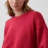 Oversize-Crop-Pullover aus 100 % Baumwolle