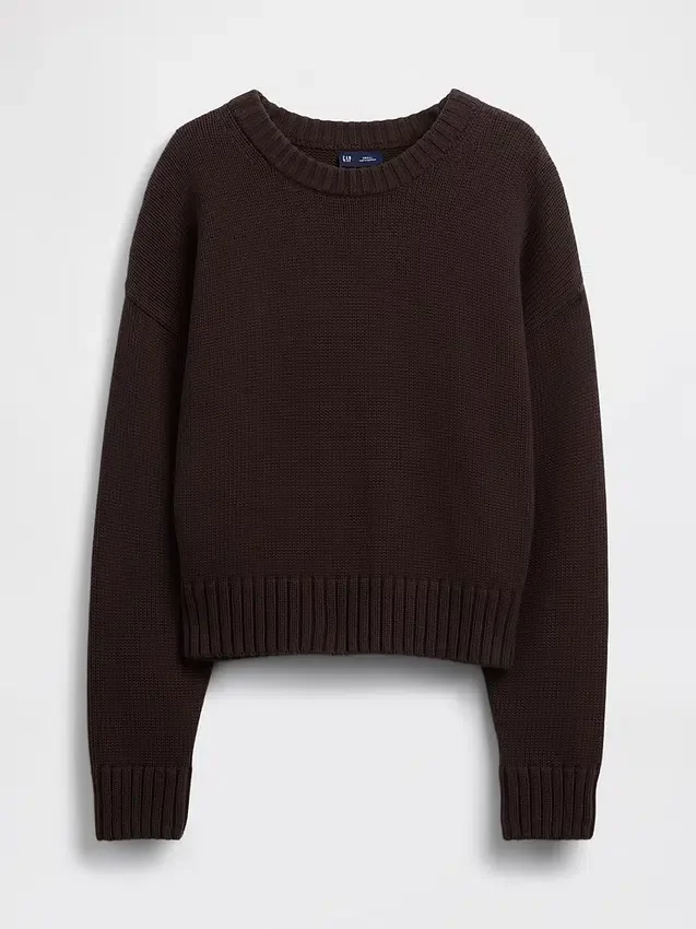 Oversize-Crop-Pullover aus 100 % Baumwolle