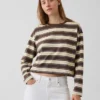 Oversize-Crop-T-Shirt aus Strick