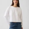 Oversize-Crop-T-Shirt aus Strick